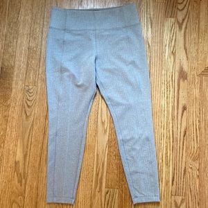 Athleta Delancey Herringbone Tights sz Large Tan colored